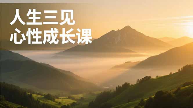 人生三见心性成长课,见天地众生自己,搞透人性安顿身心,活出清晰自我,内在富足无价-破浪圈