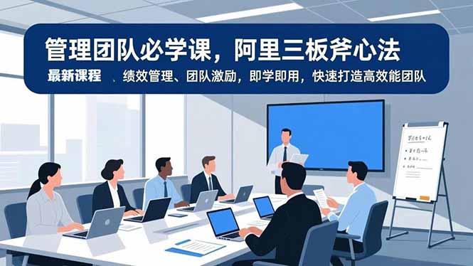 管理团队必学课，阿里三板斧心法、绩效管理、团队激励，即学即用，快速打造高效能团队-破浪圈