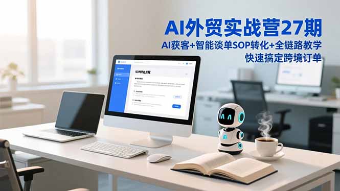 AI外贸实战营27期,AI获客+智能谈单+SOP转化+全链路教学,快速搞定跨境订单-破浪圈