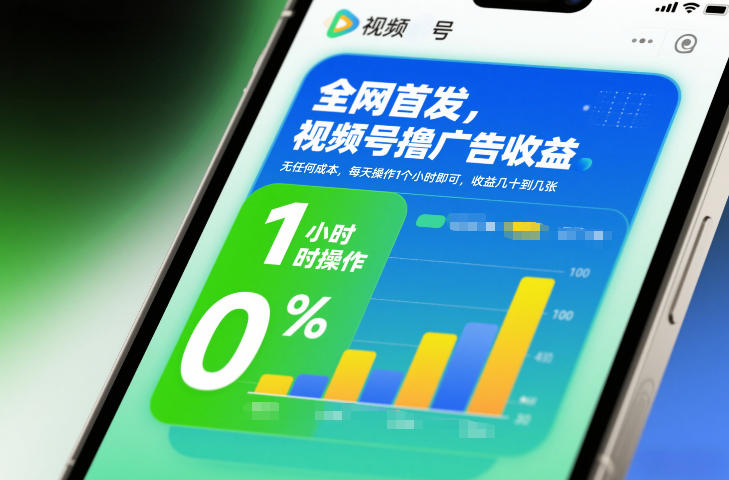 全网首发,视频号撸广告收益,无任何成本,每天操作1个小时即可,收益几十到几张-破浪圈