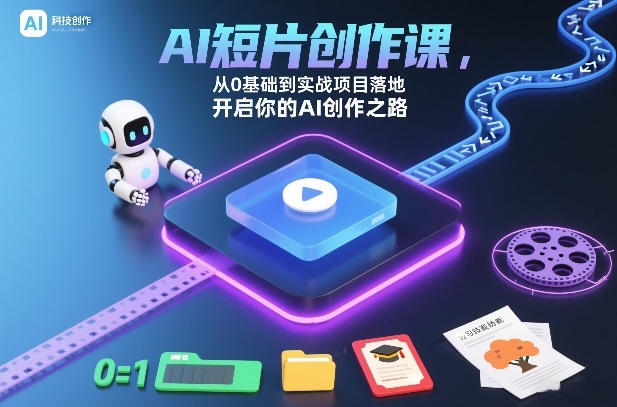 AI短片创作课，从0基础到实战项目落地，开启你的AI创作之路-破浪圈