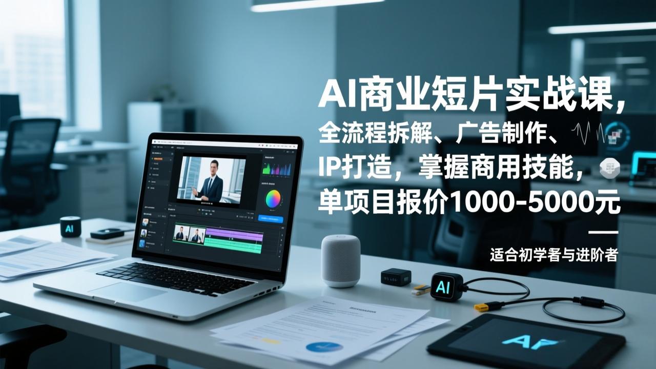 AI商业短片实战课,全流程拆解、广告制作、IP打造,掌握商用技能,单项目报价1000-5000元-破浪圈