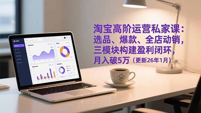 淘宝高阶运营私家课：选品、爆款、全店动销，三模块构建盈利闭环，月入破5万(更新26年1月-破浪圈
