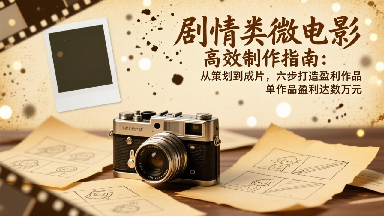 剧情类微电影高效制作指南:从策划到成片,六步打造盈利作品,单作品盈利达数万元-破浪圈