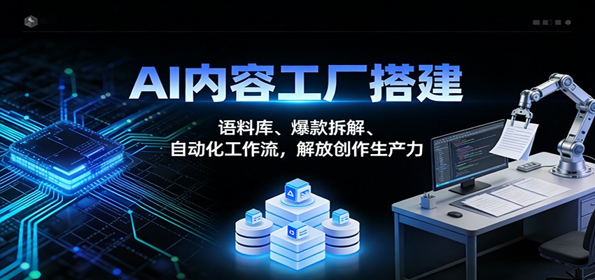 AI内容工厂搭建：语料库、爆款拆解、自动化工作流，解放创作生产力-破浪圈