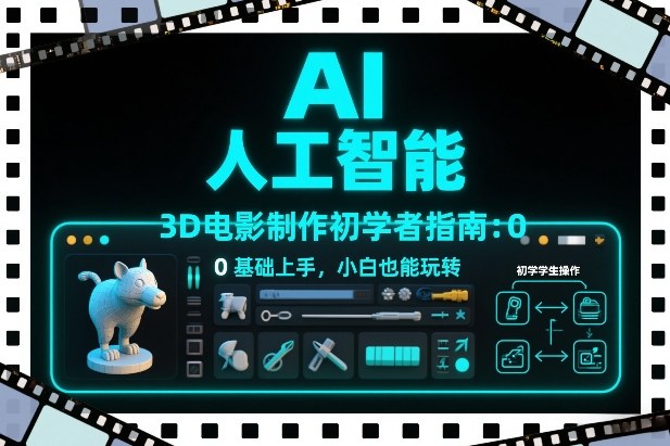 AI人工智能3D电影制作初学者指南：0基础上手，小白也能玩转-破浪圈