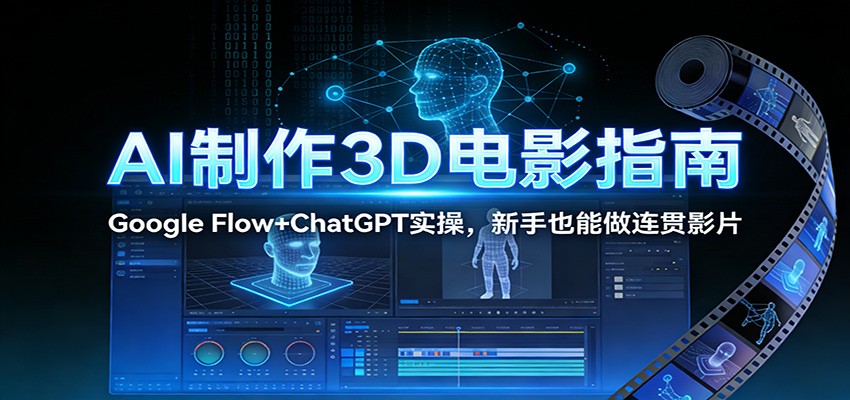 AI制作3D电影指南:Google Flow+ChatGPT实操,新手也能做连贯影片-破浪圈