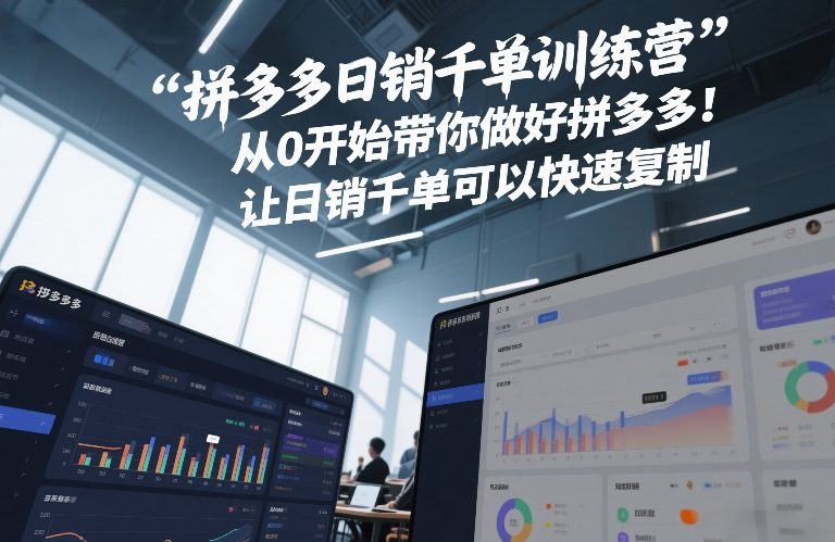 拼多多日销千单训练营，从0开始带你做好拼多多，让日销千单可以快速复制(更新26年1月)-破浪圈