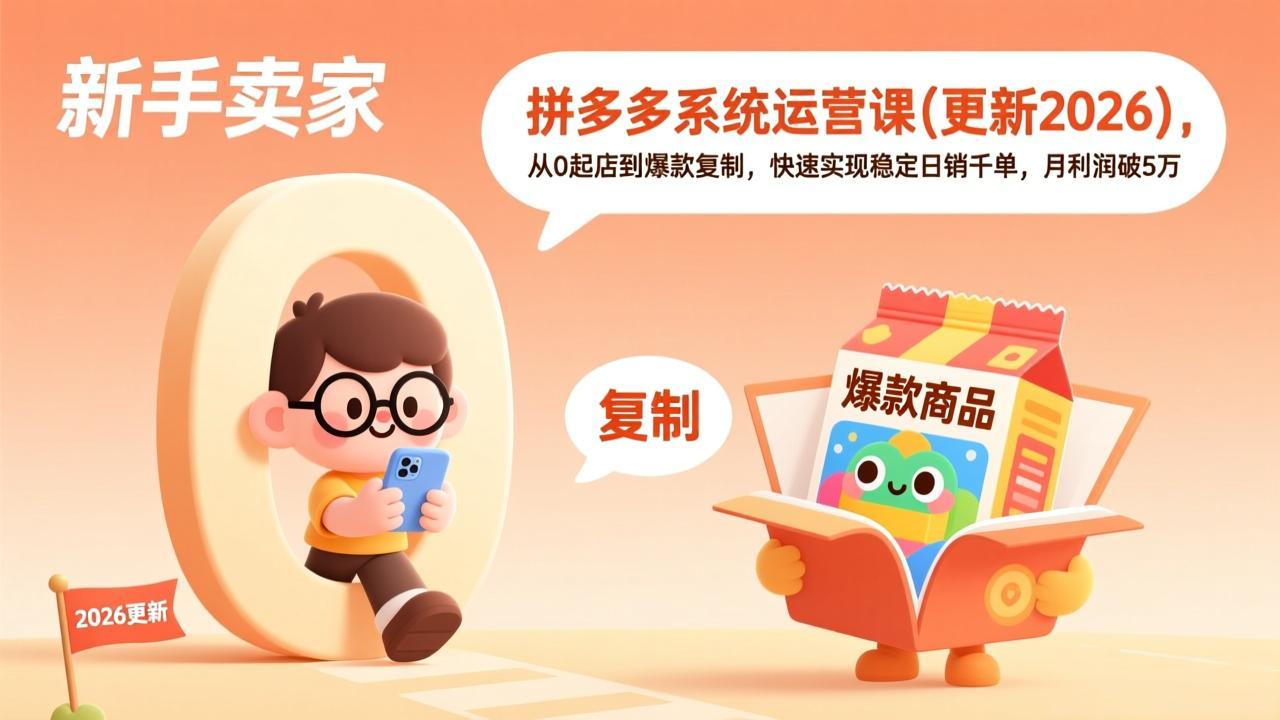 拼多多系统运营课(更新2026-破浪圈