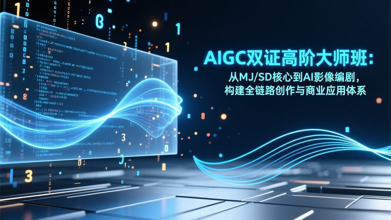 AIGC双证高阶大师班:从MJ/SD核心到AI影像编剧,构建全链路创作与商业应用体系-破浪圈