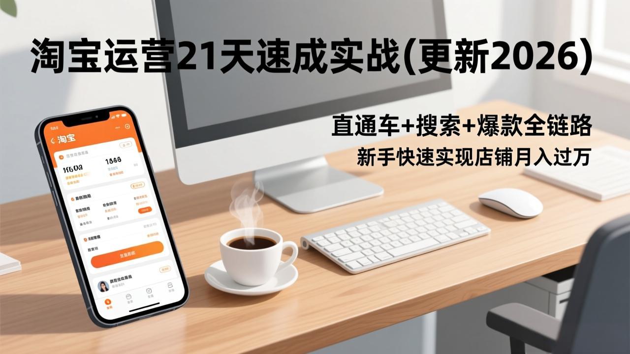 淘宝运营21天速成实战(更新2026-破浪圈