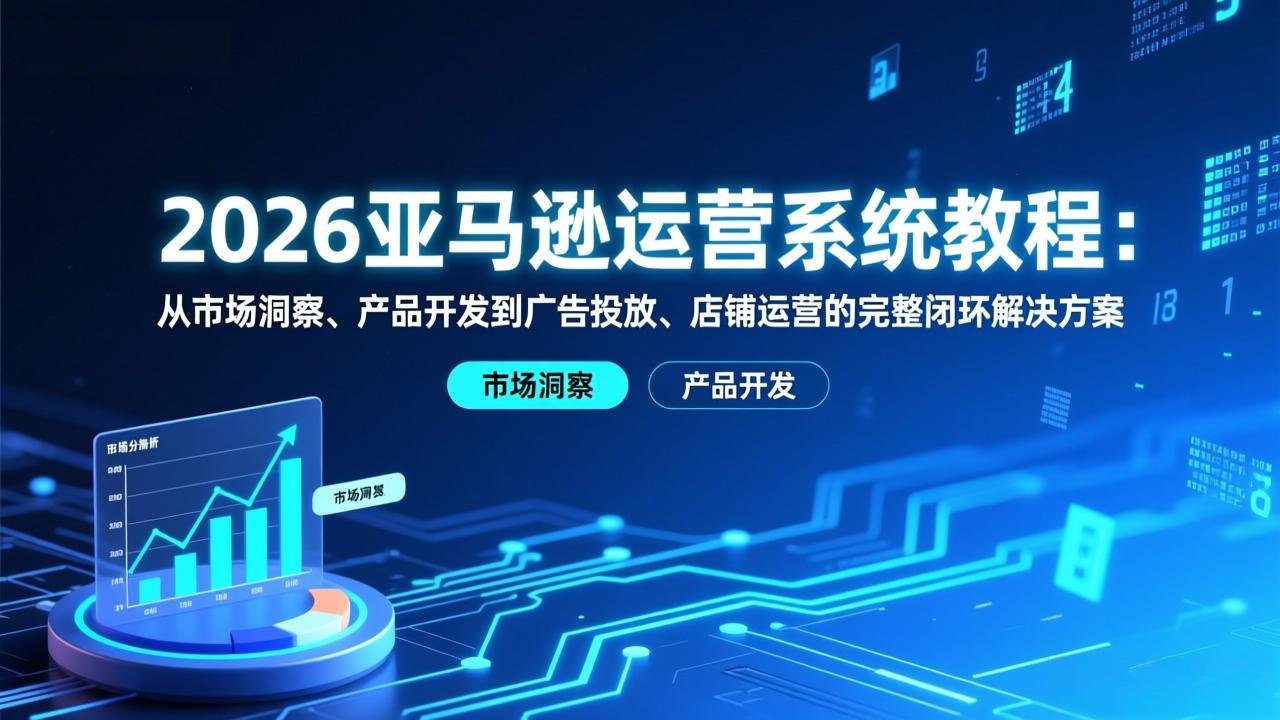 2026亚马逊运营系统教程:从市场洞察、产品开发到广告投放、店铺运营的完整闭环解决方案-破浪圈