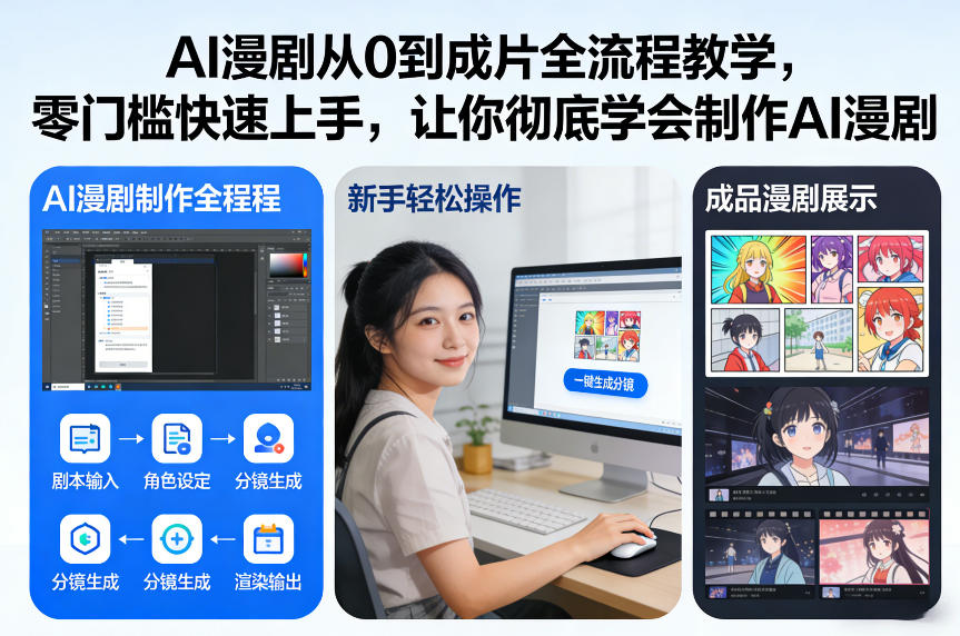 AI漫剧从0到成片全流程教学，零门槛快速上手，让你彻底学会制作AI漫剧【保姆级教程】-破浪圈