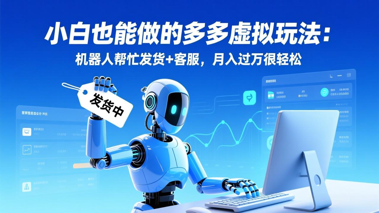 小白也能做的多多虚拟玩法：机器人帮忙发货+客服，月入过万很轻松-破浪圈