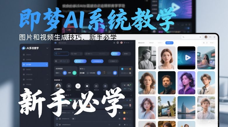 即梦AI系统教学，图片和视频生成技巧，新手必学-破浪圈