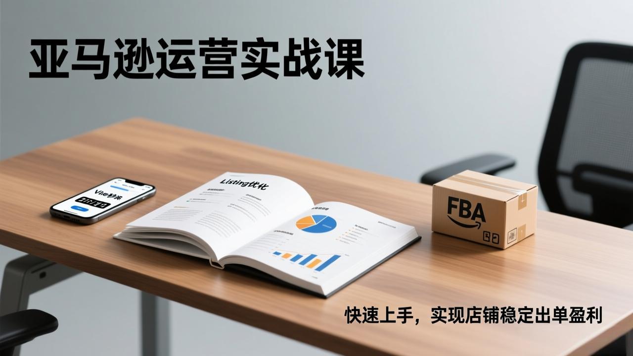 亚马逊运营实战课，Listing优化、Vine秒杀、FBA发货，快速上手，实现店铺稳定出单盈利-破浪圈