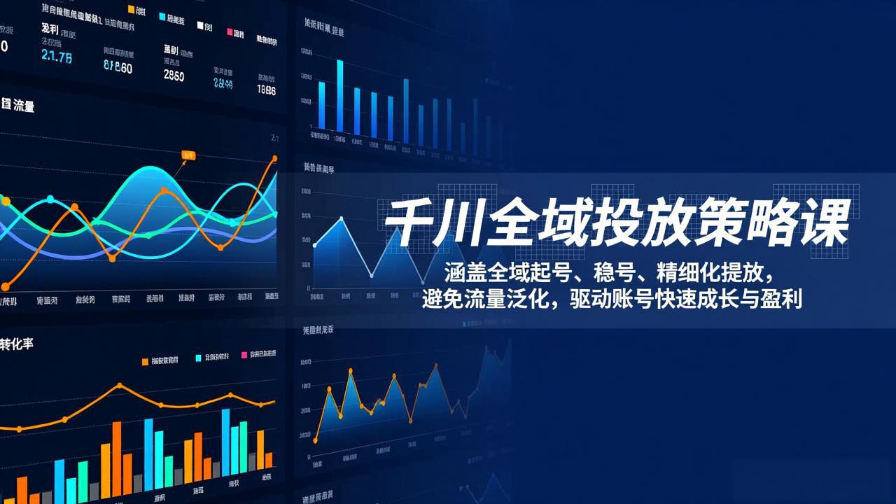 千川全域投放策略课：涵盖全域起号、稳号、精细化投放，避免流量泛化，驱动账号快速成长与盈利-破浪圈