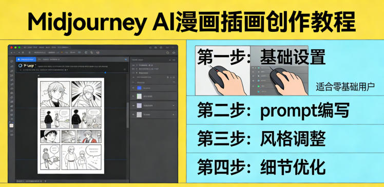 利用Midjourney AI人工智能轻松创作漫画插画教程，零基础创作完整漫画插画-破浪圈