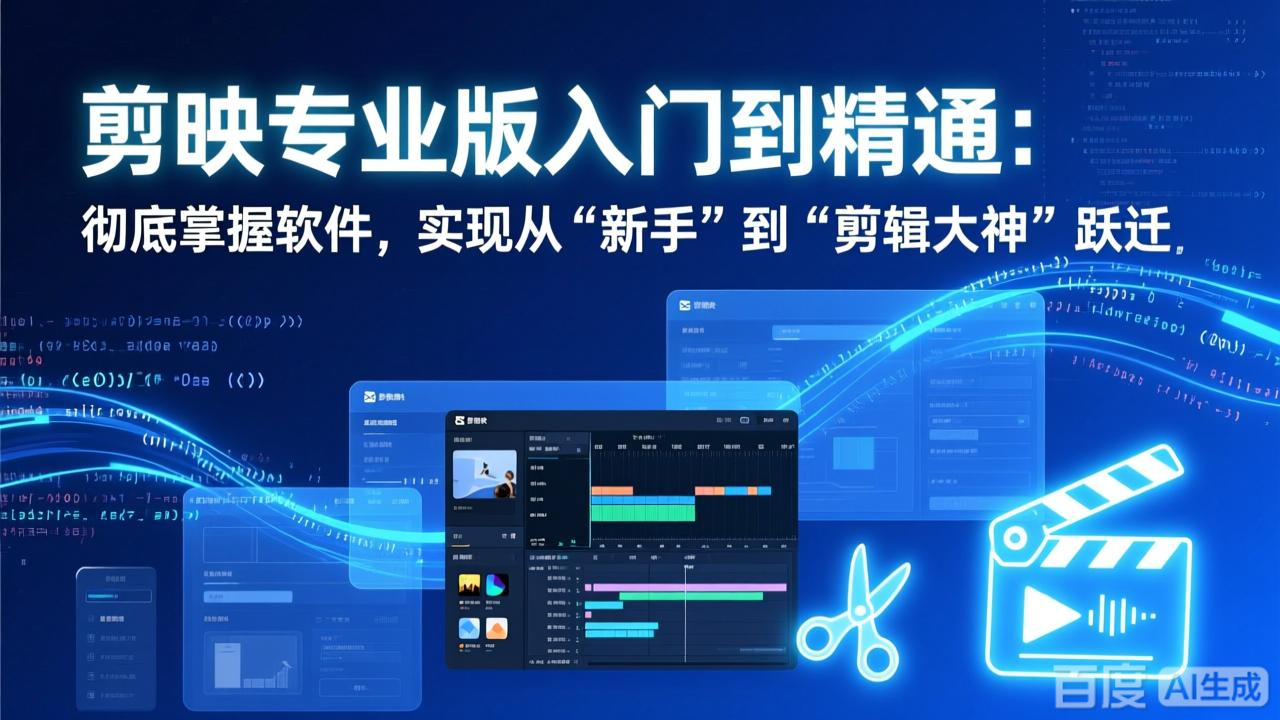 剪映专业版入门到精通：彻底掌握软件，实现从“新手”到“剪辑大神”跃迁-破浪圈