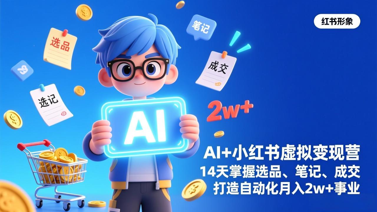 AI+小红书虚拟变现营(完结-破浪圈