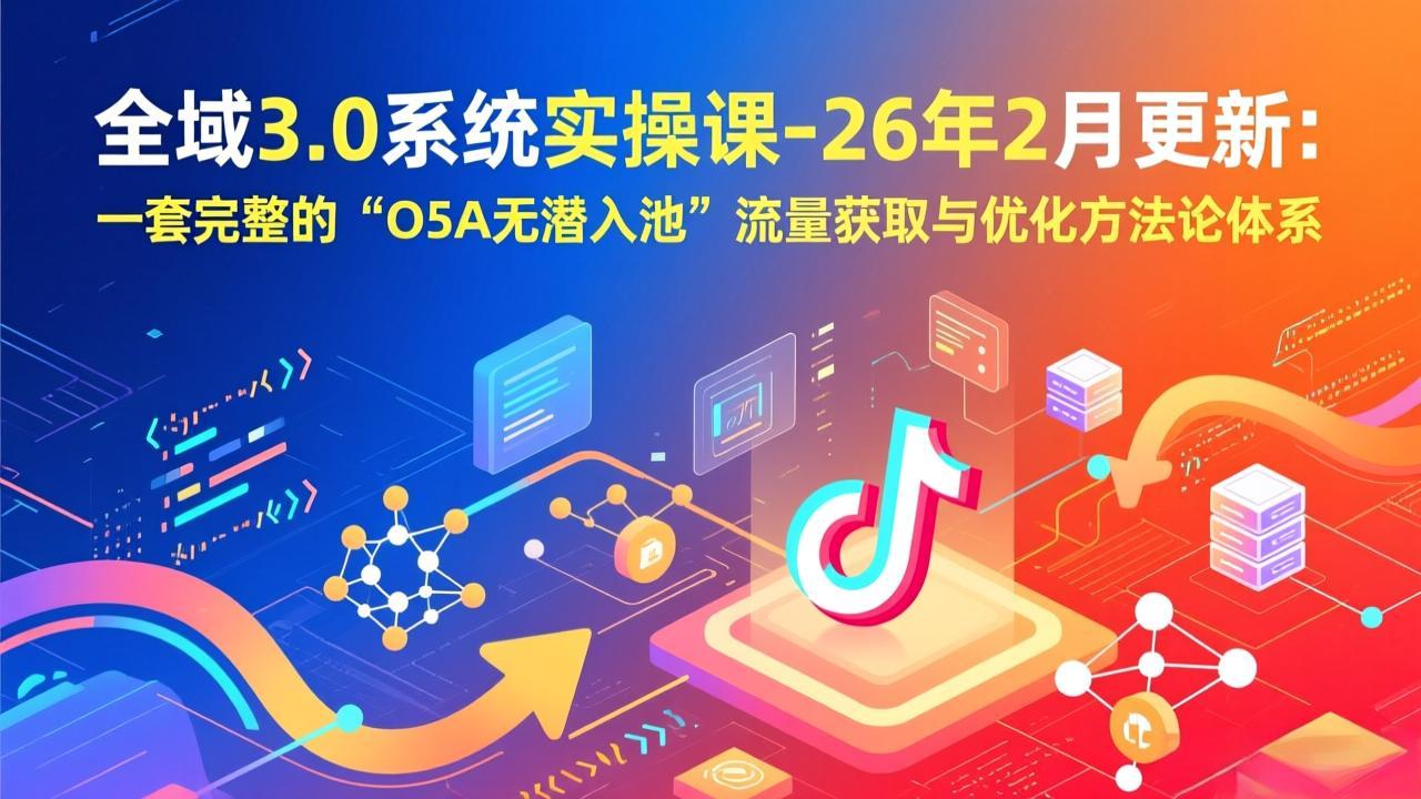全域3.0系统实操课-26年2月更新：一套完整的“O5A无潜入池”流量获取与优化方法论体系-破浪圈