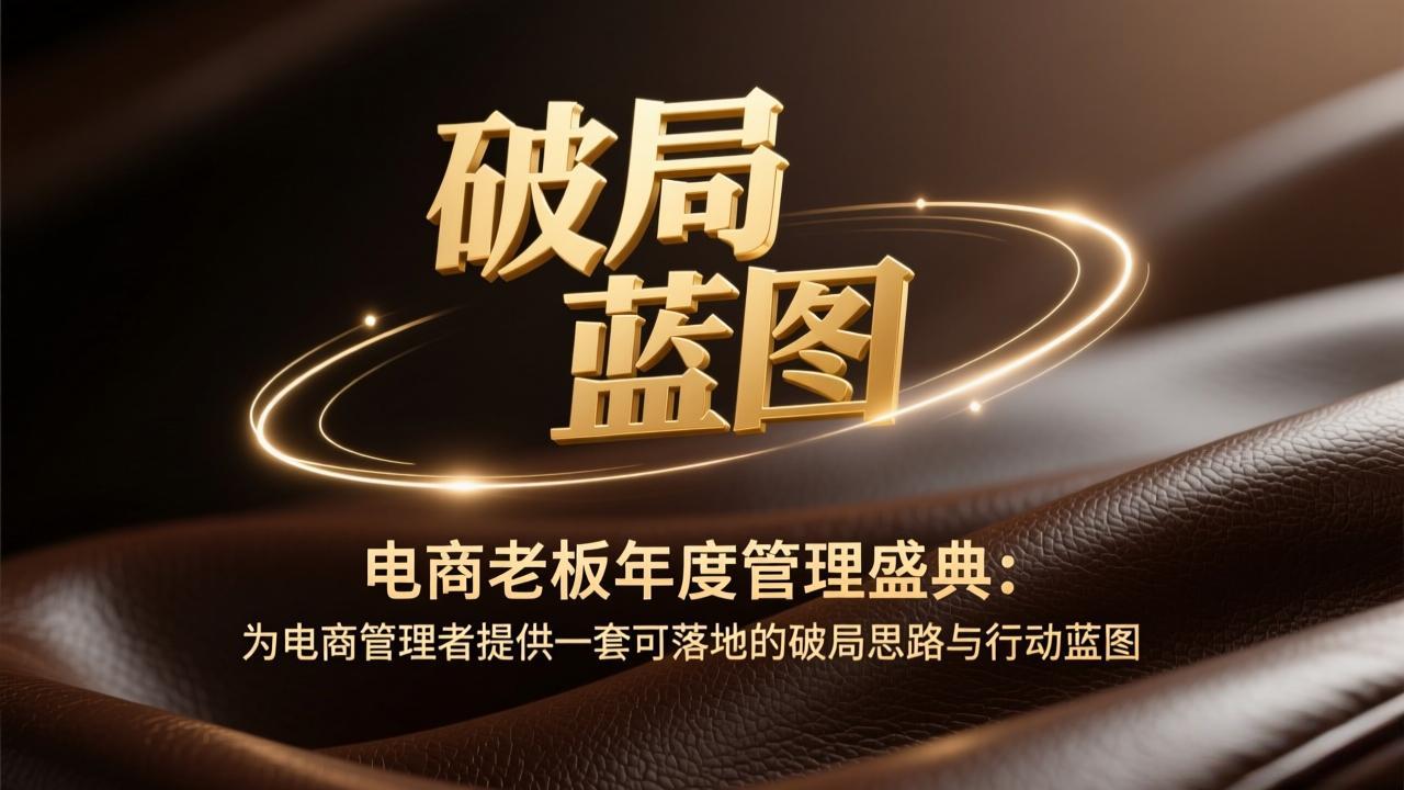 电商老板年度管理盛典:为电商管理者提供一套可落地的破局思路与行动蓝图-破浪圈