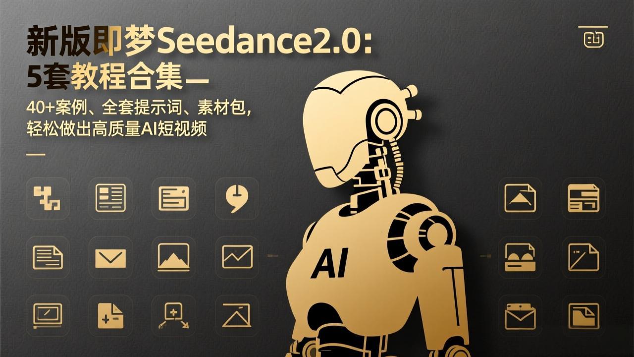 新版即梦Seedance2.0：5套教程合集，40+案例、全套提示词、素材包，轻松做出高质量AI短视频-破浪圈