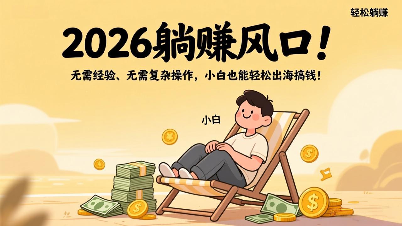 2026躺赚风口!无需经验、无需复杂操作,小白也能轻松出海搞钱!-破浪圈