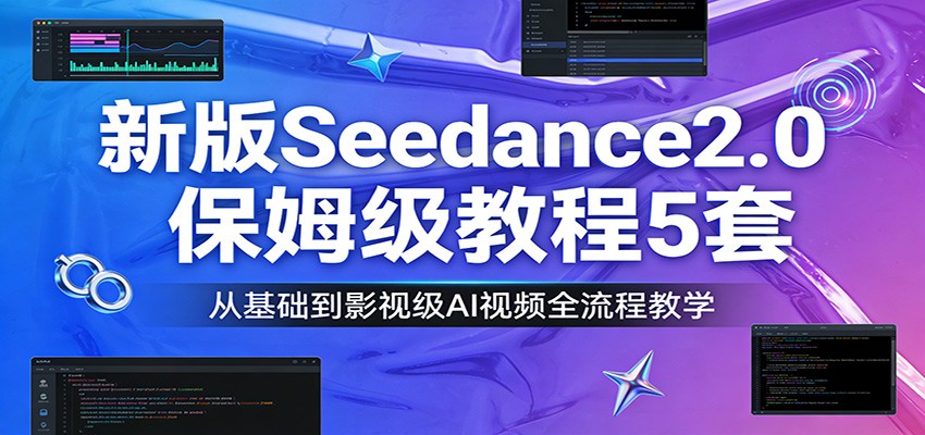 新版Seedance2.0保姆级教程5套：从基础到影视级AI视频全流程教学-破浪圈