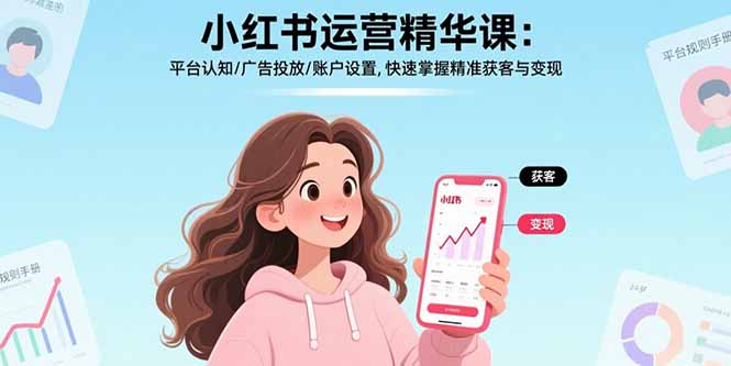 小红书运营精华课-更新:平台认知/广告投放/账户设置,快速掌握精准获客与变现-破浪圈
