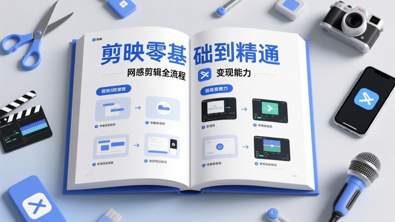 剪映零基础也能快速上手，从入门到精通掌握网感剪辑全流程，掌握能直接变现的剪辑能力-破浪圈
