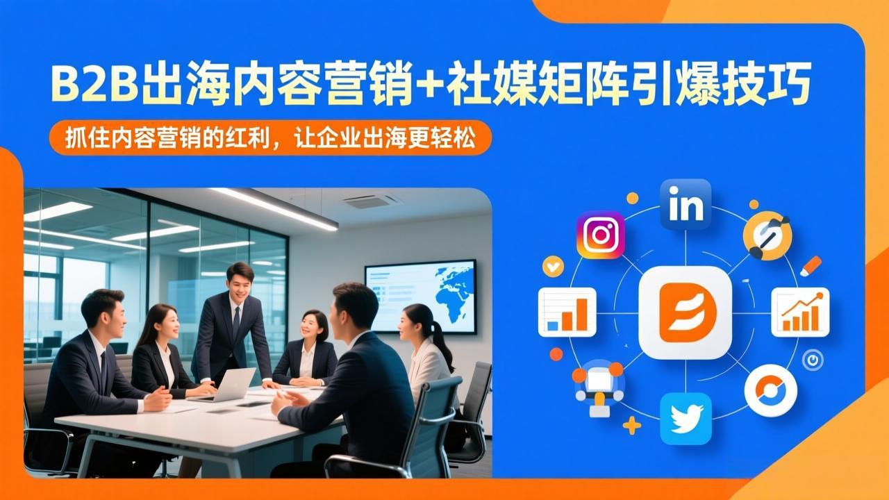 B2B出海内容营销+社媒矩阵引爆技巧：抓住内容营销的红利，让企业出海更轻松-破浪圈