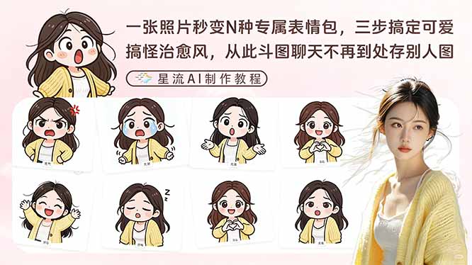 一张照片秒变N种专属表情包,三步搞定可爱搞怪治愈风,从此斗图聊天不再到处存别人图-破浪圈