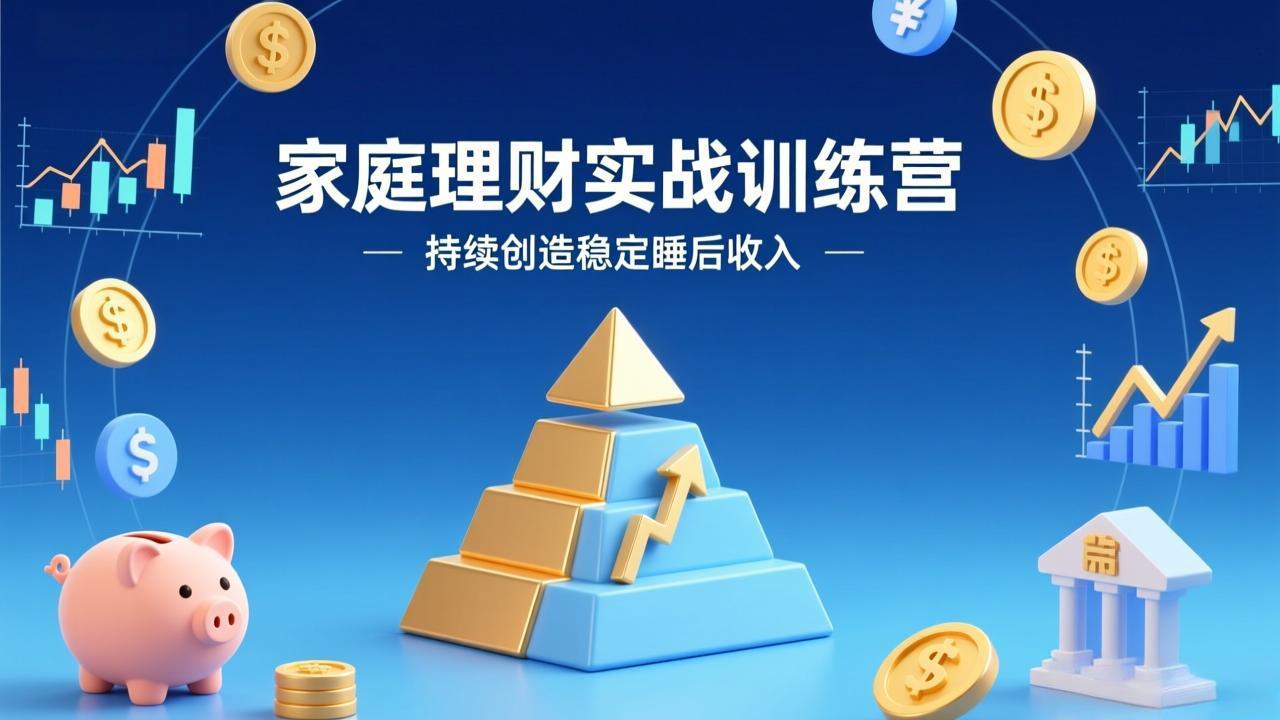 家庭理财实战训练营:从0到1建体系,三阶进阶层层递进,助你持续创造稳定睡后收入-破浪圈