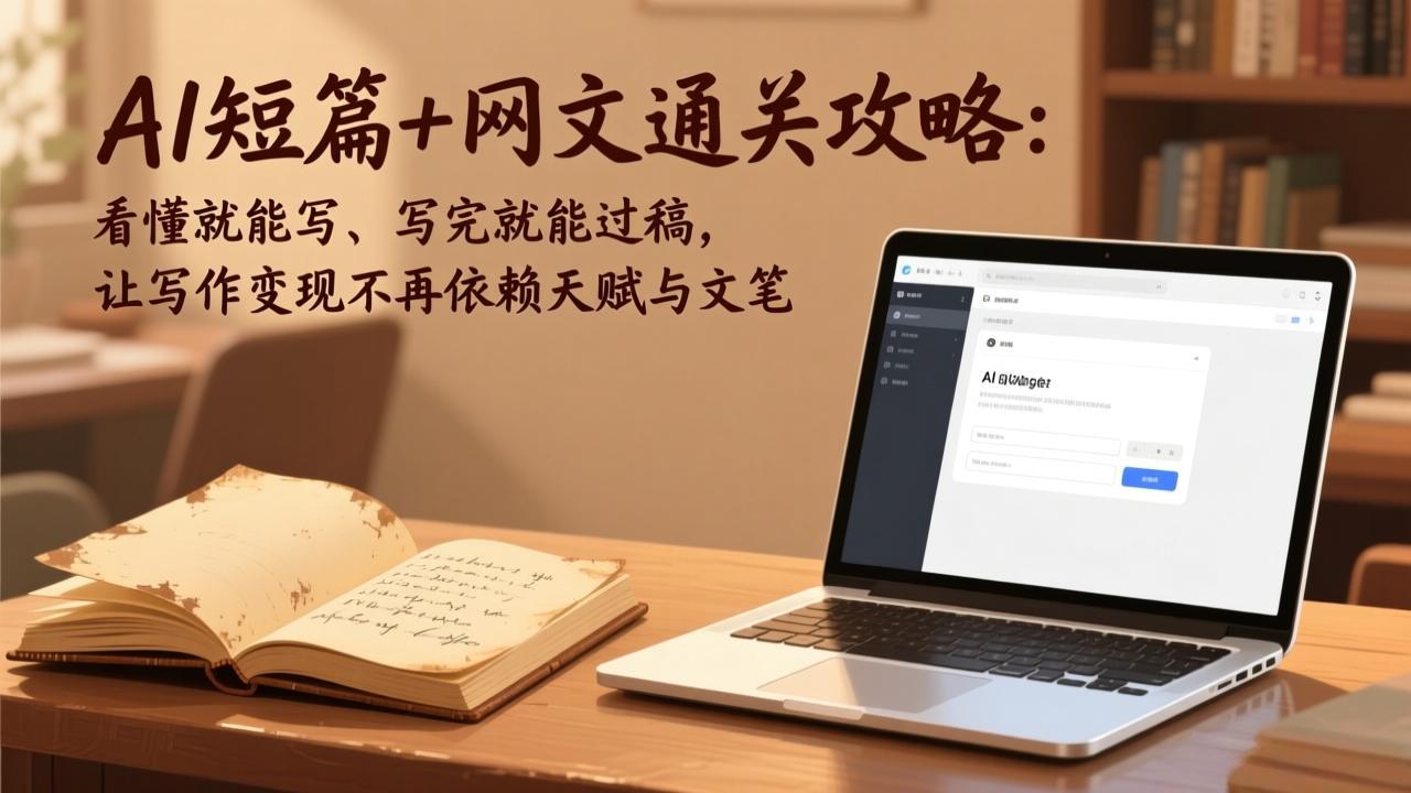 AI短篇+网文通关攻略：看懂就能写、写完就能过稿，让写作变现不再依赖天赋与文笔-破浪圈