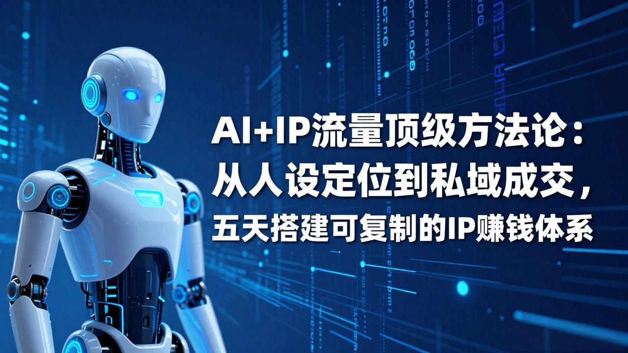 AI+IP顶级方法论：从人设定位到私域成交，五天搭建可复制的IP赚钱体系-破浪圈