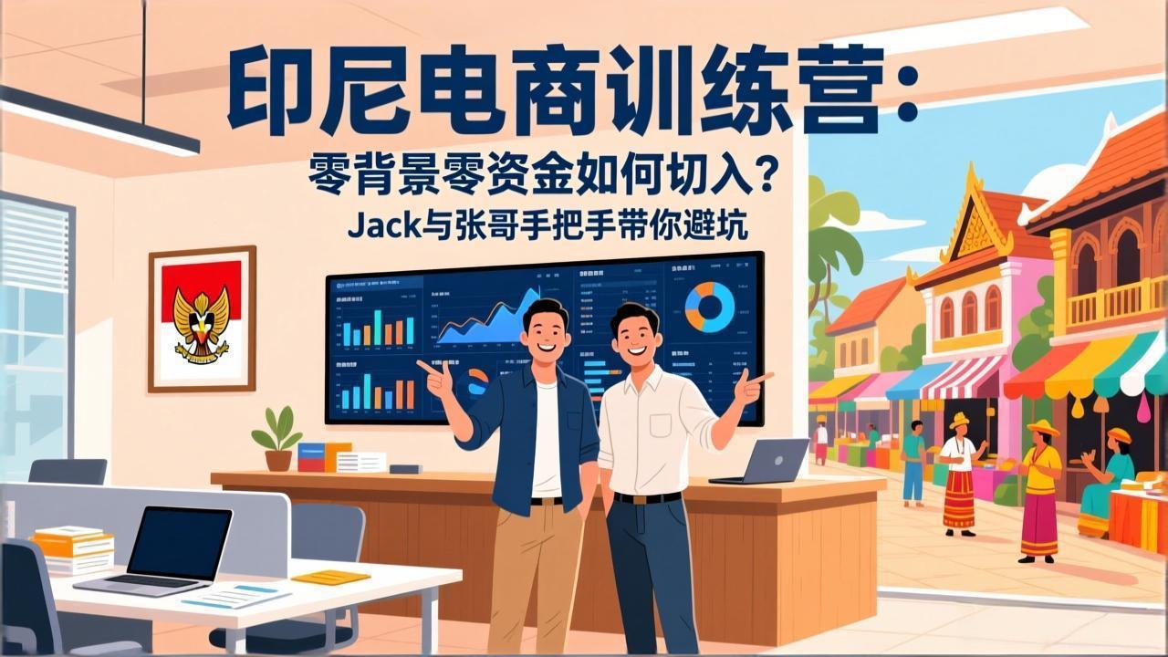 印尼电商训练营:零背景零资金如何切入?Jack与张哥手把手带你避坑-破浪圈