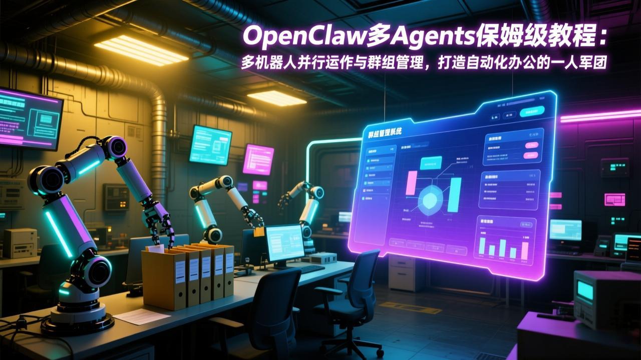 OpenClaw多Agents保姆级教程：多机器人并行运作与群组管理，打造自动化办公的一人军团-破浪圈