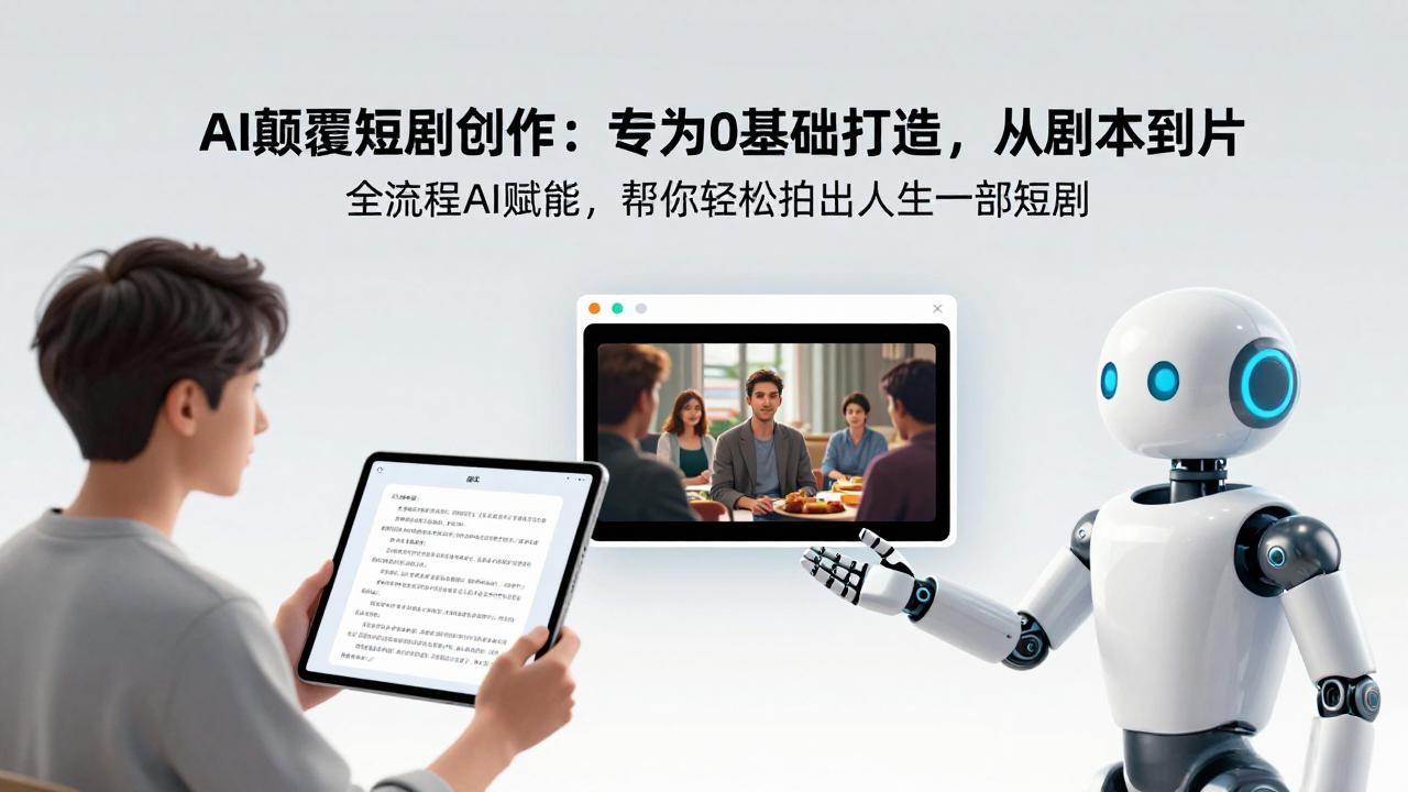 AI颠覆短剧创作:专为0基础打造,从剧本到成片全流程AI赋能,帮你轻松拍出人生第一部短剧-破浪圈