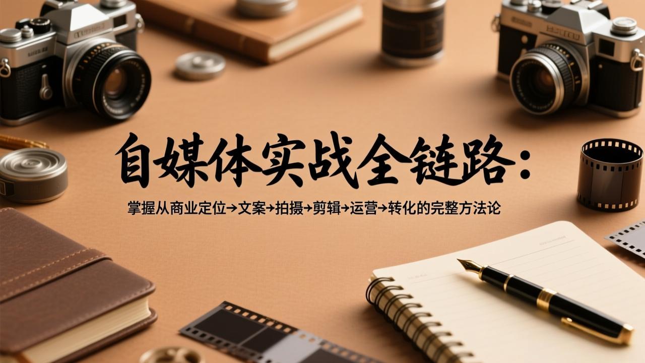 自媒体实战全链路:掌握从商业定位→文案→拍摄→剪辑→运营→转化的完整方法论-破浪圈