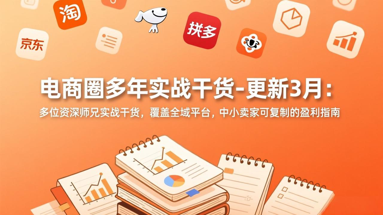 电商圈多年实战干货-更新3月：多位资深师兄实战干货，覆盖全域平台，中小卖家可复制的盈利指南-破浪圈