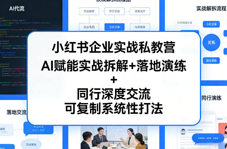 小红书企业实战私教营，AI赋能实战拆解+落地演练+同行深度交流，可复制系统性打法-破浪圈