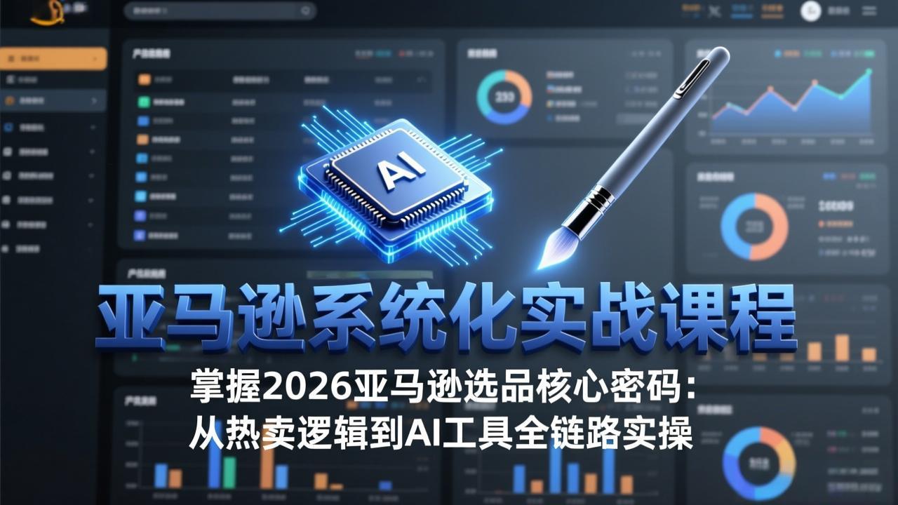 亚马逊系统化实战课-更新3月：2026最新选品方法论，从热卖原因分析到AI作图，提升选品成功率-破浪圈