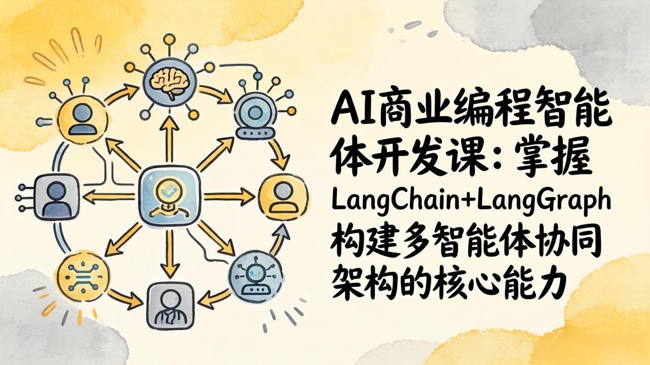 AI商业编程智能体开发课：掌握LangChain+LangGraph构建多智能体协同架构的核心能力-破浪圈
