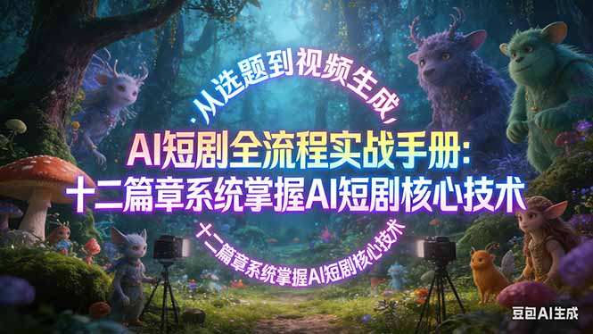 AI 短剧全流程实战手册：从选题到视频生成，十二篇章系统掌握 AI 短剧核心技术-破浪圈