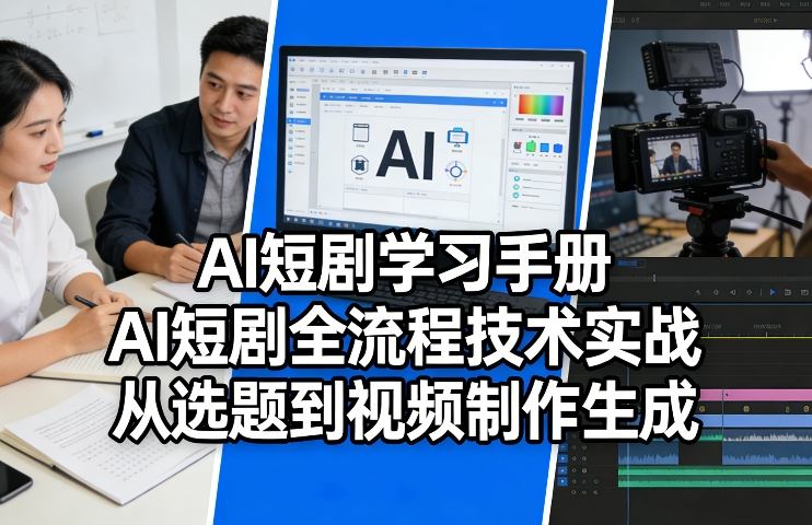 AI短剧学习手册，AI短剧全流程技术实战，从选题到视频制作生成-破浪圈