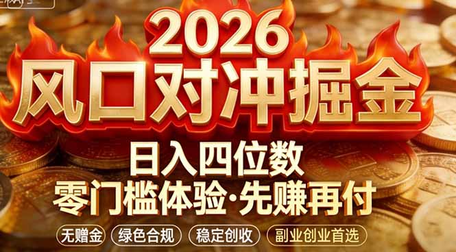 2026美金对冲套利,无赠金对冲策略保驾护航,低门槛易上手实操。单人单日收益2000+-破浪圈