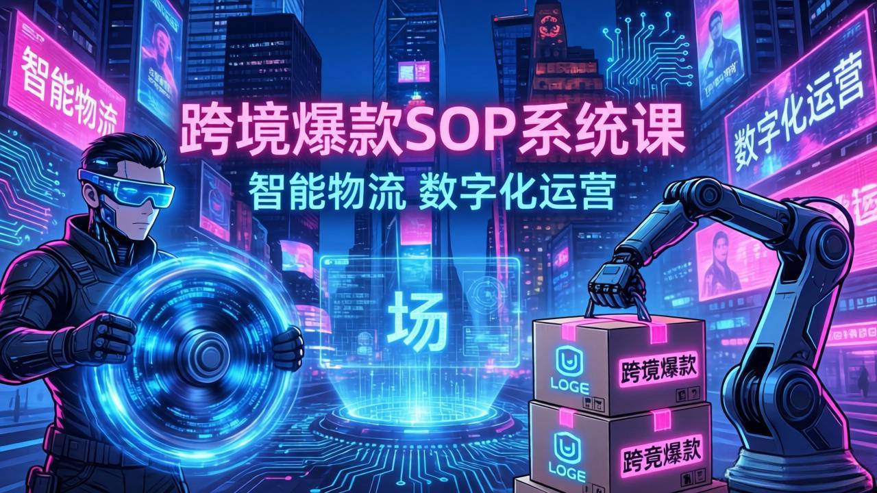 跨境爆款SOP系统课,“内容飞轮+精准投放+AI自动化”为核心,拆解“人×货×场”黄金公式-破浪圈