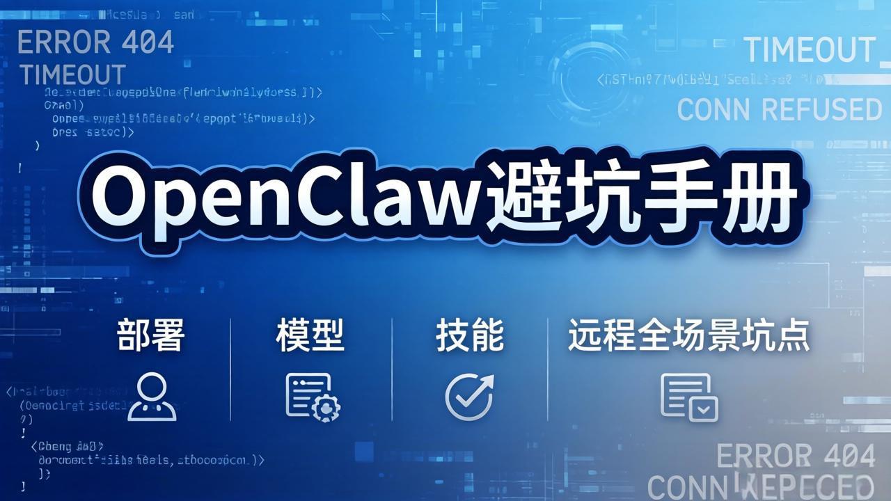 OpenClaw避坑手册：部署+模型+技能+远程全场景坑点，一次性给你说全，少走弯路-破浪圈