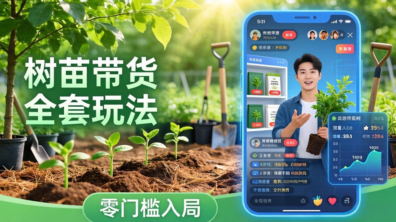 视频号AI树苗带货全套玩法：零门槛入局，掌握豆包、千问等AI工具制作树苗视频的全套流程-破浪圈